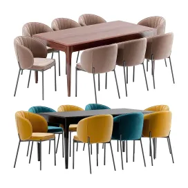 Coral dining chair brooklyn table